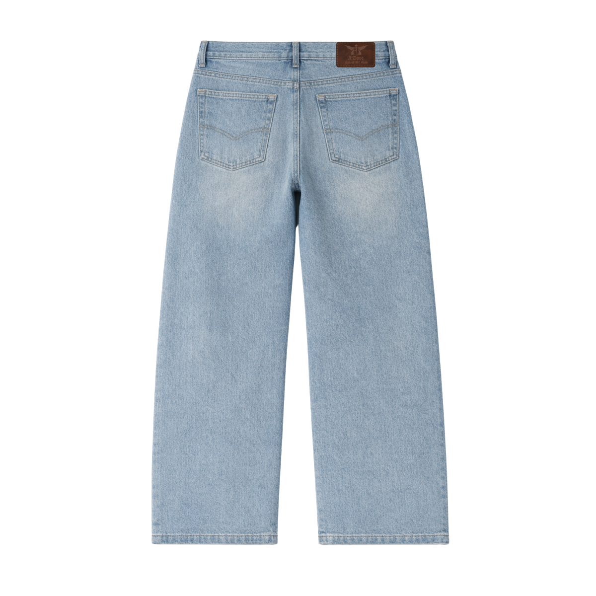 Adove Baggy Wide Leg Blue Jeans