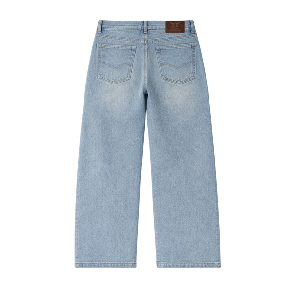 Adove Baggy Wide Leg Blue Jeans