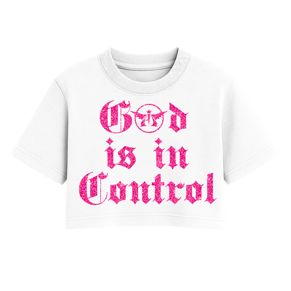 A*DOVE - God Is In Control One Size Crop Tee